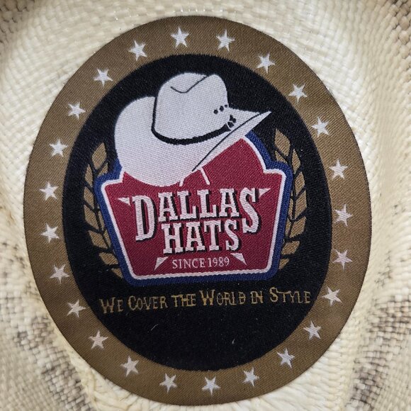 Dallas Hats Ghost Rider Cowboy Hat Men Barbed Wire Longhorn Straw Western M - Picture 7 of 8